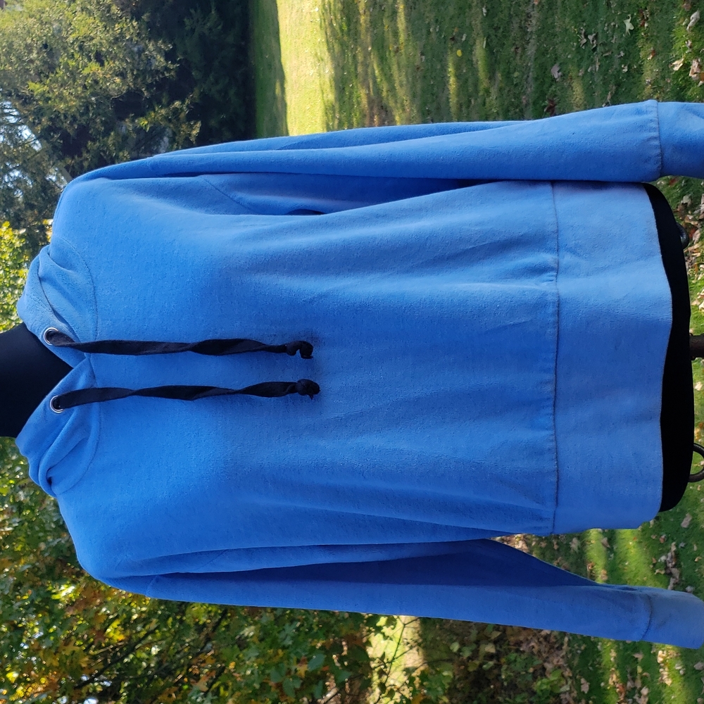 Flirtitude Active Blue Velour Hoodie with Drawstring Size X-Small to Small